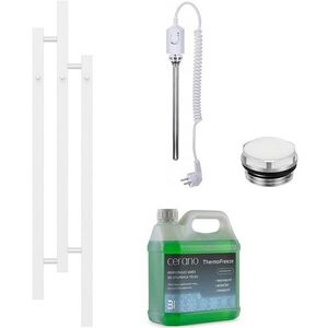 CERANO - Koupelnový elektrický radiátorový set Fabiano - 300W - bílá lesklá - 1200x220 mm CER-358312 vyobraziť