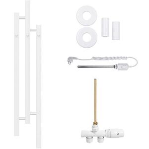CERANO - Koupelnový radiátorový set Fabiano - kombinované vytápění, termo tyč - boční jednobodové připojení - 300W - bílá lesklá - 1200x220 mm CER-761746 vyobraziť