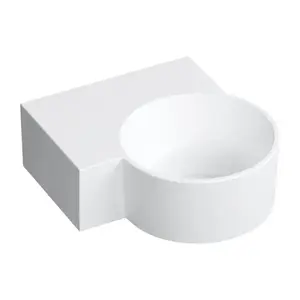 OMNIRES - OVO M+ umývadlo na dosku/závesné - ľavé, 33 x 34 cm, biele mat; OVO335UWLBM vyobraziť