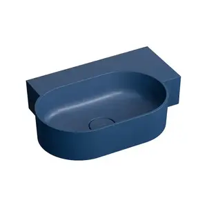 OMNIRES - OVO M+ umývadlo na dosku/závesné - pravé, 55 x 38 cm, midnight blue mat; OVO555UWPMB vyobraziť