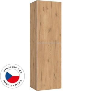 CERANO - Koupelnová vysoká skříňka s košem na prádlo Adele - TIP-ON otevírání - dub zlatý Craft - 45x120x33 CER-836371 vyobraziť