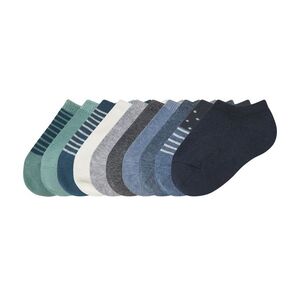 LUPILU® Detské členkové ponožky, 10 párov (tyrkysová/modrá/navy, 19/22) vyobraziť