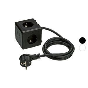 TRONIC® Zásuvková kocka s USB prípojkami (čierna) vyobraziť