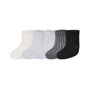 LUPILU® Ponožky pre bábätká, 5 párov (krémová/sivá/čierna, 19/22) vyobraziť