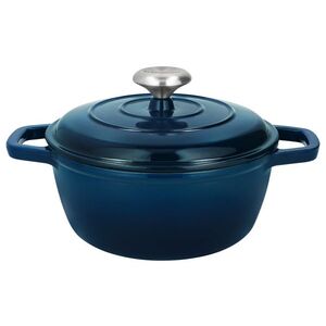 SILVERCREST® Liatinový hrniec Premium, 21 cm (modrá) vyobraziť