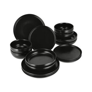 SILVERCREST® Súprava kuchynského riadu, 16-dielna (čierna) vyobraziť