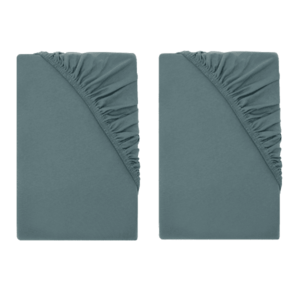 LIVARNO® Napínacia džersejová plachta, tyrkysová, 90 – 100 x 200 x 25 cm, 2 kusy vyobraziť