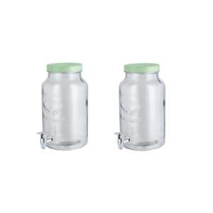 SILVERCREST® Sklenený zásobník na nápoje, zelený, 2 kusy vyobraziť