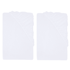 LIVARNO® Napínacia džersejová plachta, 90 – 100 x 200 cm, biela, 2 kusy vyobraziť