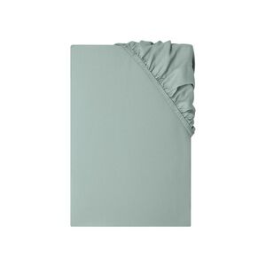 LIVARNO® Napínacia plachta z bavlneného saténu, 90 – 100 x 200 cm (zelená) vyobraziť