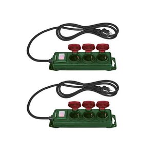 PARKSIDE® Zásuvková lišta (3 zásuvky, 2 kusy) vyobraziť