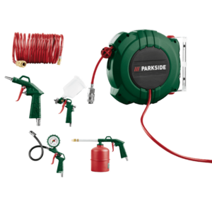 PARKSIDE® Navíjací bubon s tlakovou hadicou PDST 5 B2 + Pneumatická súprava PDWS A1, 13-dielna vyobraziť