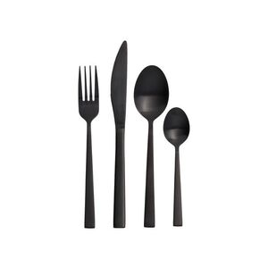 SILVERCREST® Príbor z ušľachtilej ocele, 16-dielna súprava (čierna-metalická) vyobraziť