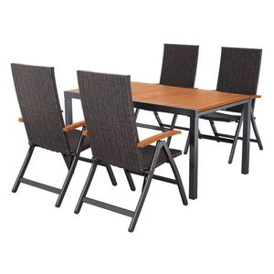 LIVARNO® Hliníkový záhradný stôl Valencia, 143–194, 5 x 90 x 74 cm + Skladacie kreslo Valencia, 4 kusy vyobraziť
