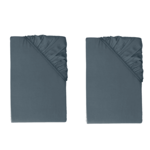 LIVARNO® Napínacia plachta z bambusovej viskózy Premium, 90 – 100 x 200 cm, tmavomodrá, 2 kusy vyobraziť