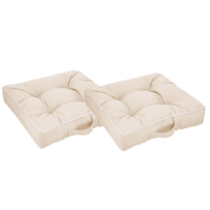 LIVARNO® Podsedák do exteriéru, 39 x 39 x 8 cm, béžový, 2 kusy vyobraziť