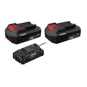PARKSIDE® Akumulátor 20 V/2 Ah PAP 202 A1, 2 kusy + Dvojitá nabíjačka na akumulátor 20 V/4, 5 A PDSLG 20 B1 vyobraziť