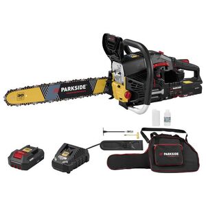 PARKSIDE PERFORMANCE® Benzínová reťazová píla s elektrickým štartovaním PPBKS-L 56 A1 Limited Edition - s akumulátorom a nabíjačkou vyobraziť