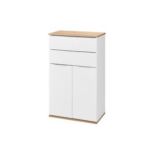 LIVARNO® Komoda, biela/dub artisan, 58 x 95 x 33 cm vyobraziť