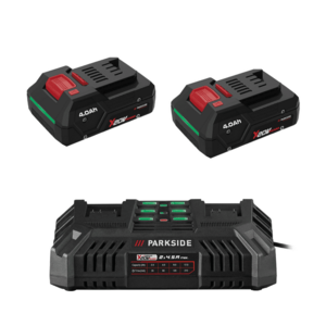PARKSIDE PERFORMANCE® Smart akumulátor 20 V/4 Ah PAPP 204 A1, 2 kusy + Dvojitá nabíjačka na akumulátor 20 V/4, 5 A vyobraziť