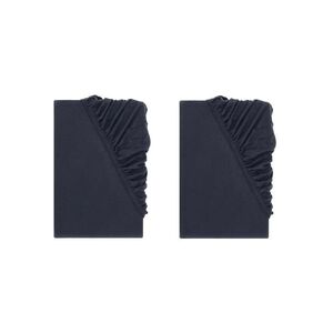 LIVARNO® Napínacia džersejová plachta, 90 – 100 x 200 cm, tmavomodrá, 2 kusy vyobraziť