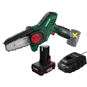 PARKSIDE® Aku reťazová píla 12 V PGHSA 12 D3 + Akumulátor 12 V/4 Ah + Nabíjačka 12 V/6 A vyobraziť