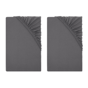 LIVARNO® Napínacia džersejová plachta, sivá, 90 – 100 x 200 x 25 cm, 2 kusy vyobraziť