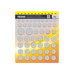 TRONIC® Gombíkové batérie, 48-dielna súprava vyobraziť