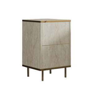 Nočný stolík Imaj Travertine and Gold vyobraziť
