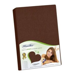Bellatex Jersey prestieradlo Kamilka tmavohnedá, 140 x 200 cm vyobraziť