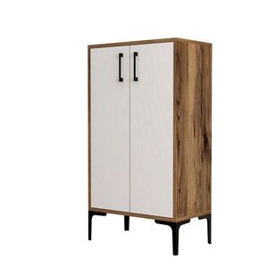 Skrinka na topánky Prag Walnut and White vyobraziť