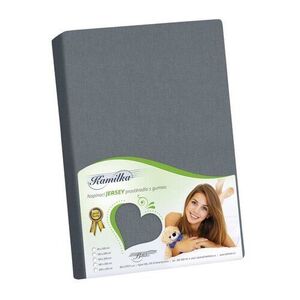 Bellatex Jersey prestieradlo Kamilka tmavosivá, 180 x 200 cm vyobraziť