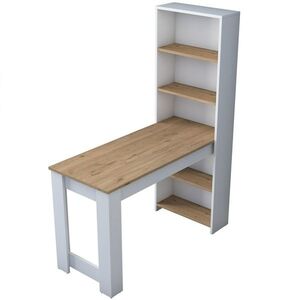 Pracovný stôl Halon White and Walnut vyobraziť