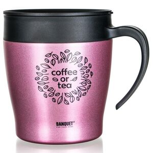 Banquet Termohrnček cestovný TAZZA 330 ml, ružová vyobraziť