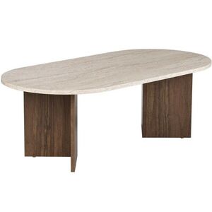 Konferenčný stolík Sable – Travertine, Venezia Walnut vyobraziť