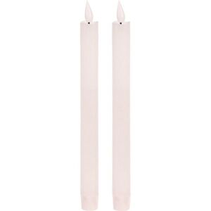 Súprava kónických sviečok s LED osvetlením, biela, 2 ks, parafín, 25 cm vyobraziť