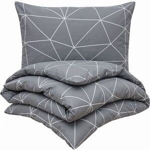Kvalitex Bavlnené obliečky Nordic Grid sivá, 140 x 200 cm, 70 x 90 cm, 140 x 200 cm, 70 x 90 cm vyobraziť