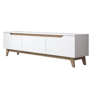 Televízny stolík Dite White and Walnut vyobraziť