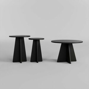 Súprava konferenčných stolíkov Mushroom Black, 3 ks vyobraziť
