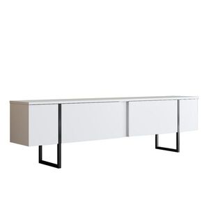 Televízny stolík Luxe White and Black vyobraziť