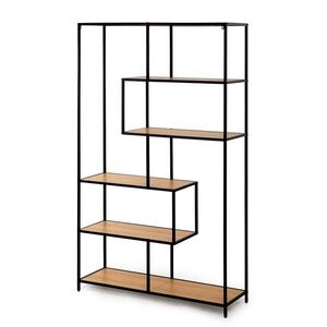 Kovový regál LOFTY GRID Classic Oak, 185 x 114 cm vyobraziť