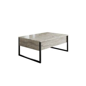 Konferenčný stolík Luxe Travertine and Black vyobraziť