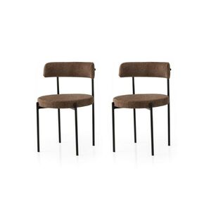 Súprava jedálenských stoličiek Gini Brown and Black, 2 ks vyobraziť