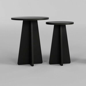 Súprava konferenčných stolíkov Mushroom Black, 2 ks vyobraziť