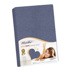 Bellatex Froté prestieradlo na vysoký matrac modrosivá, 180 x 200 + 40 cm vyobraziť