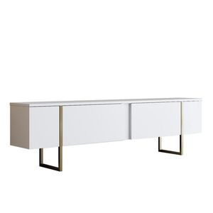 Televízny stolík Luxe White and Gold vyobraziť