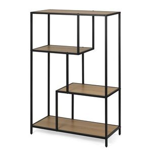 Kovový regál LOFTY GRID Low Oak, 114 x 77 cm vyobraziť