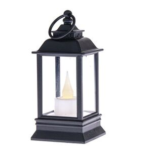 Lampáš s LED sviečkou Cremona čierna, 6 x 13 cm vyobraziť