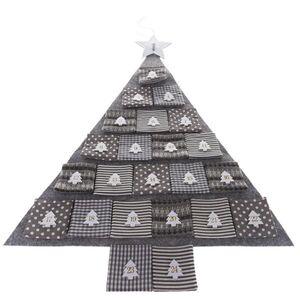 Textilný adventný kalendár Gray tree, 68 x 68 cm vyobraziť