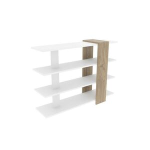 Knižnica Nur White and Walnut vyobraziť